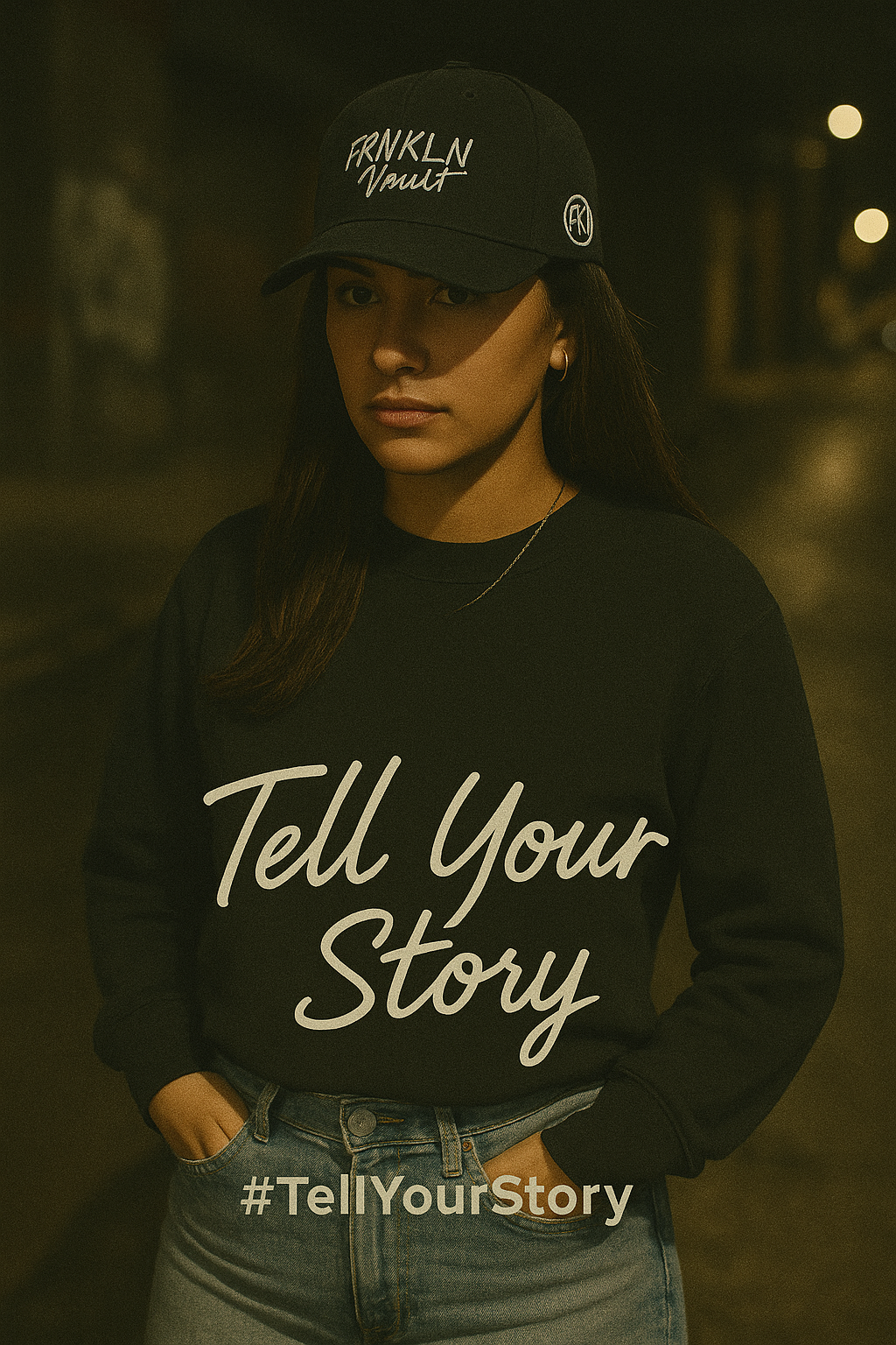 Tell Your Story Cap Black